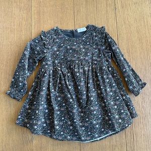 Jamie Kay dark floral curdoroy dress 3T NWOT